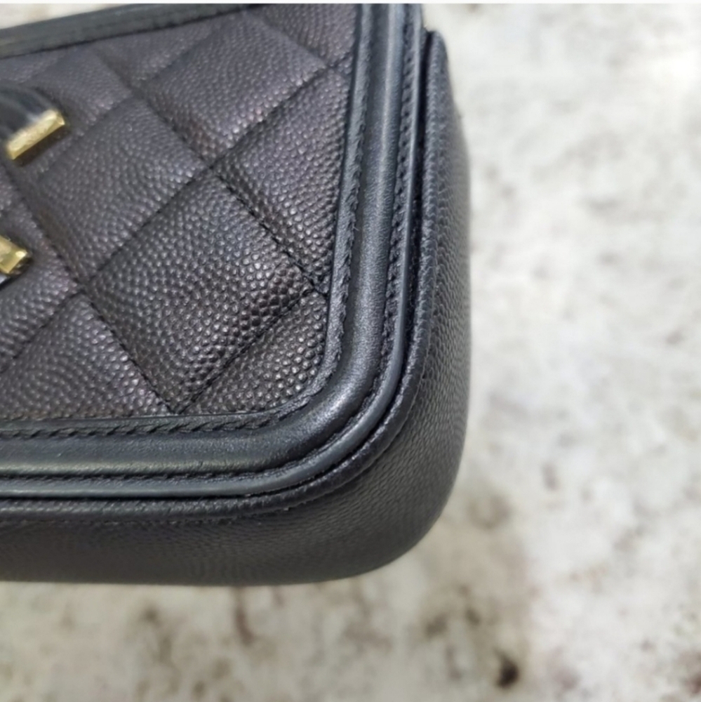 CHANEL CAVIAR Small Crossbody Bag wallet cellphone holder - Picture 10 of 12